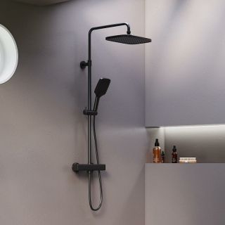 Душевая стойка Damixa Gala 953800300 с термостатом Черная матовая