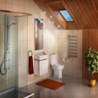 Тумба под раковину Акватон Эклипс М правая 46см эбони светлый 1A172801EK49R