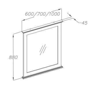 Зеркало Opadiris Палермо 00-00006727 Светлый орех