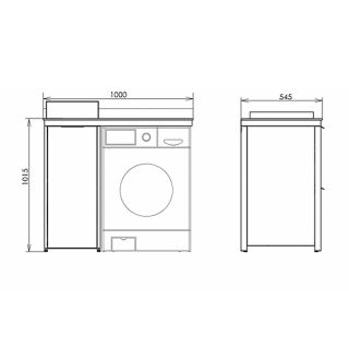Тумба с раковиной Comforty Лозанна 00-00013800 100 см Белый