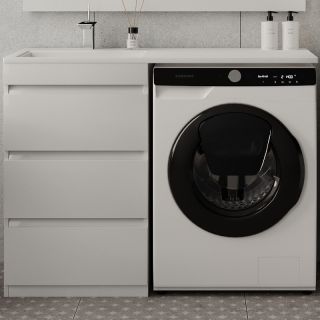 Тумба под раковину Style Line Даллас 110 Люкс Plus СС-00002369 Белая