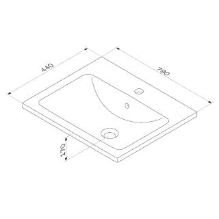 Раковина AM.PM X-Joy 80 M85AWCC0802WG64 Белая
