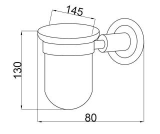 Стакан для зубных щёток Boheme Murano 10904-W-BR бронза/белый