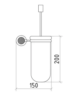 Ёршик для унитаза Boheme Royal Cristal 10933-CR-B хром/чёрный