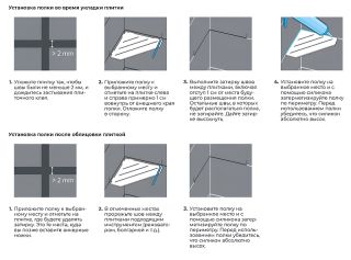 Металлическая полка RGW MT-01B 49279901-04 угловая Черная