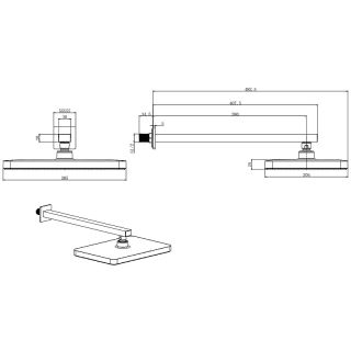 Верхний душ Aquatek AQ2081MB Черный матовый