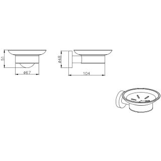 Мыльница Aquatek AQ4003MB Черная матовая
