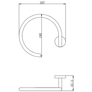 Полотенцедержатель Aquatek AQ4012MB Черное матовое