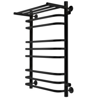 Полотенцесушитель водяной Indigo Brace LBCW80-50PBRR-б/п-60 с полкой 80x50 см чёрный муар