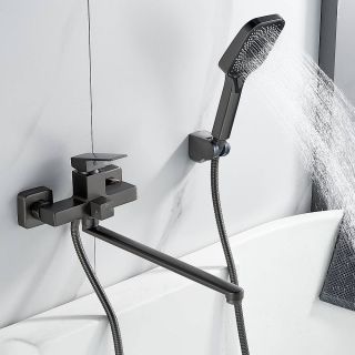 Смеситель для ванны Shevanik S9622T оружейная сталь