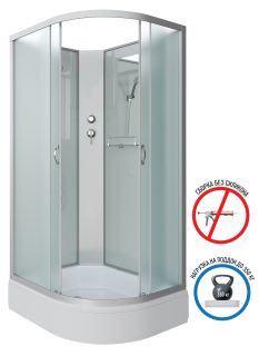 Душевая кабина Niagara NG-33094-14LBK 100x90см серебро/матовое