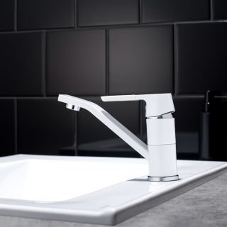 Смеситель для кухни РМС SL123W-004F-15 белый