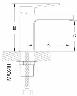 Смеситель для раковины Shevanik S6901H чёрный
