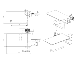 Гигиенический душ со смесителем Bronze de Luxe SCANDI 708BR, бронза