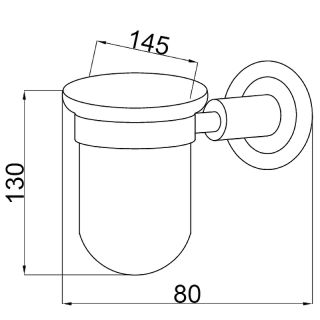 Стакан для зубных щёток Boheme Murano 10904-W-CR хром/белый