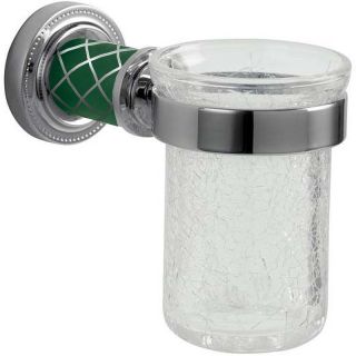 Стакан для зубных щёток Boheme Murano 10904-GR-CR хром/бирюзовый