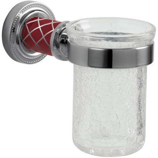 Стакан для зубных щёток Boheme Murano 10904-R-CR хром/рубиновый