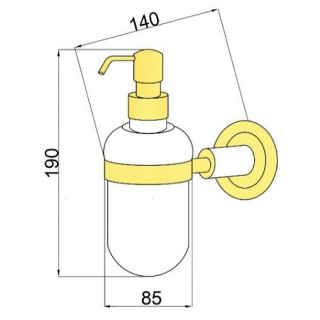 Дозатор для жидкого мыла Boheme Murano 10912-B-G золото/чёрный
