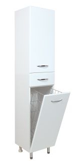 Пенал напольный Onika Модерн 404009 с бельевой корзиной левый 40см белый