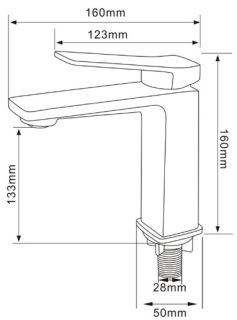 Смеситель для раковины Comforty хром FC071A-CCT