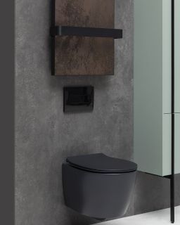 Подвесной унитаз Allen Brau Fantasy 4.11004.31 безободковый черный матовый