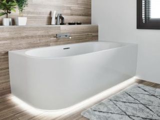 Акриловая ванна Riho Desire Corner Velvet Sparkle System LED B088004105 L 184x84см с аэромассажем белый матовый