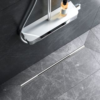 Душевой лоток AM.PM MasterFlow 80 W01SC-S11-080-05SB с решеткой Хром матовый Slim line