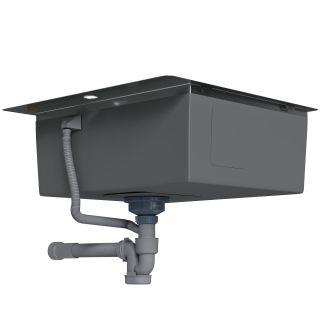 Сифон для одночашевой кухонной мойки с выпуском Reflexion Arno RX3001SS полированная сталь