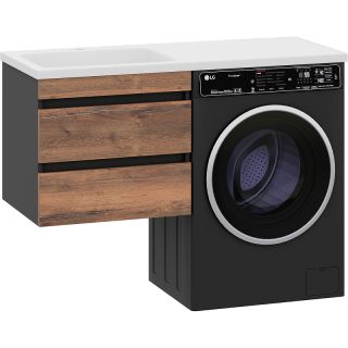 Подвесная тумба под раковину Misty Коломбо 120 L УТ000015589 56 см Дуб Галифакс Антрацит