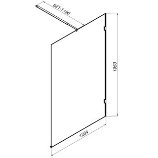 Душевая дверь AM.PM Sunny W87G-80-1P-MT прозрачное стекло профиль серебристый 80x190