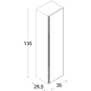 Пенал подвесной Armadi Art Quatro 791-CM-MG 35 см кашемир/золото матовое