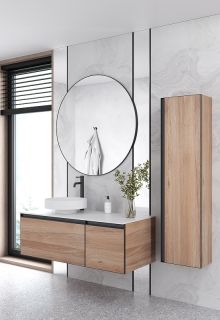 Пенал подвесной Armadi Art Quatro 791-W-A 35 см ива/антрацит