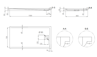 Душевой поддон Salini Capri S-Sense 120211M 150x80см белый матовый