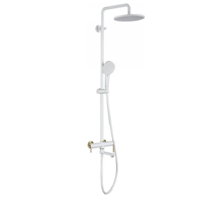 Душевая стойка Gappo G2409-83 белый/золото