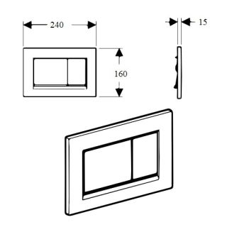 Клавиша смыва Boheme золото 655