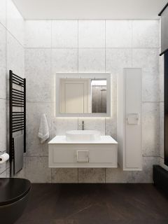 Тумба под раковину La Fenice Cubo FNC-01-CUB-C-100 Бежевая матовая 100 см