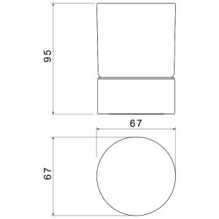 Стакан Timo Saona 13231/16 белый матовый