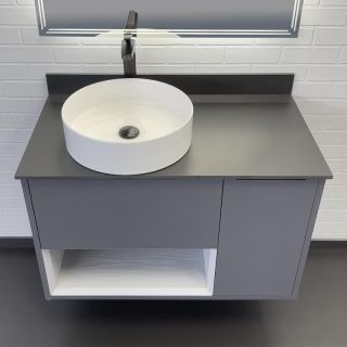 Тумба с раковиной Comforty Джанкой 00-00013694 90 см Антрацит