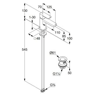 Смеситель для раковины Kludi Renon 422665375 белый матовый