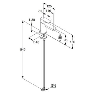 Смеситель для раковины Kludi Renon 422905375 белый матовый