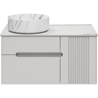 Подвесная тумба под раковину Brevita Pallisandro 80 УТ000025399 Серая матовая