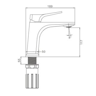 Смеситель для раковины Prohanss P62.10.09 графит