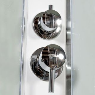 Душевая кабина Deto А09 LED с кнопкой и гидромассажем 90х90х220 см