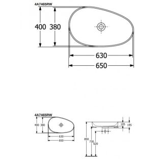 Раковина накладная Villeroy Boch Antao 4A7465R1 белый