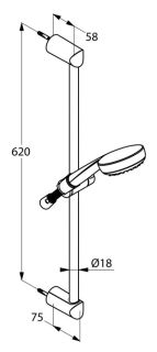 Душевой гарнитур Kludi Logo хром 6816005-00