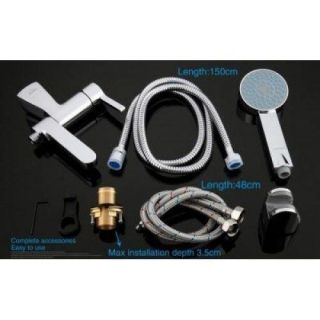 Смеситель для раковины Gappo G1204 с душевой лейкой хром