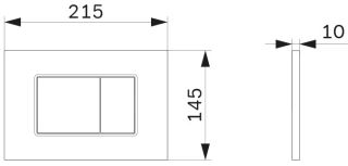 Клавиша смыва Am.Pm ProC S чёрный матовый I070238