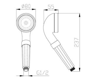 Душевая лейка Rav Slezak PS0054 хром