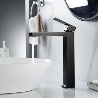 Смеситель для раковины Rose R1811H-1 чёрный матовый