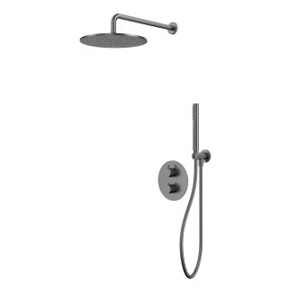 Душевой комплект термостатический WHITECROSS Y YSET08GM оружейная сталь